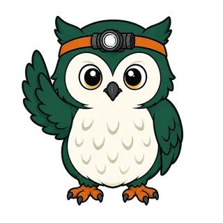 夜回りフクロウ ホウ（編集部のキャラクター）